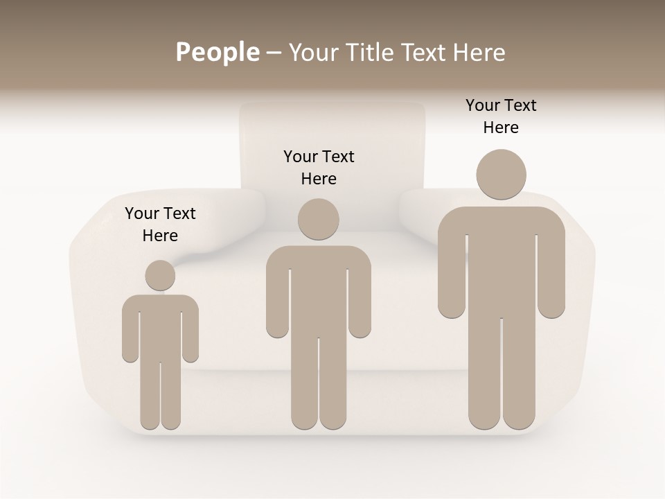 Cushion Seat Armchair PowerPoint Template