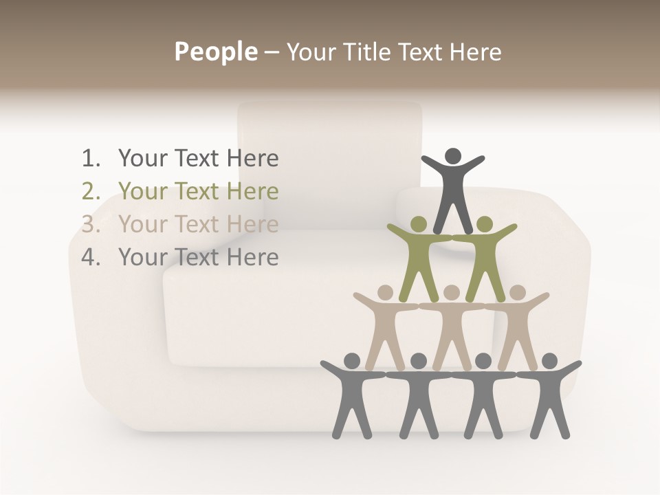 Cushion Seat Armchair PowerPoint Template