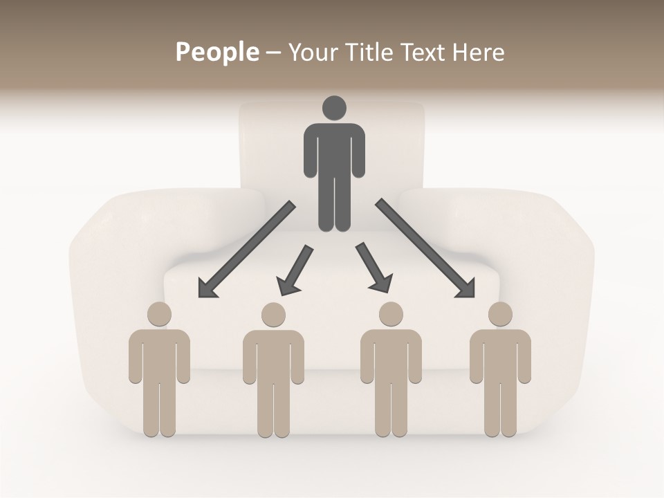 Cushion Seat Armchair PowerPoint Template