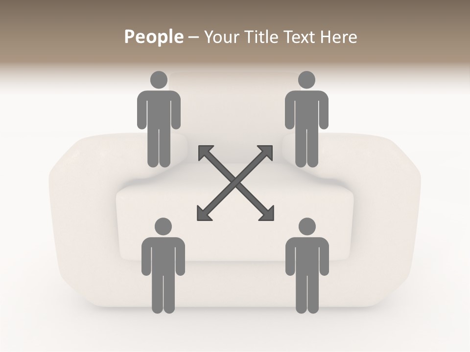 Cushion Seat Armchair PowerPoint Template