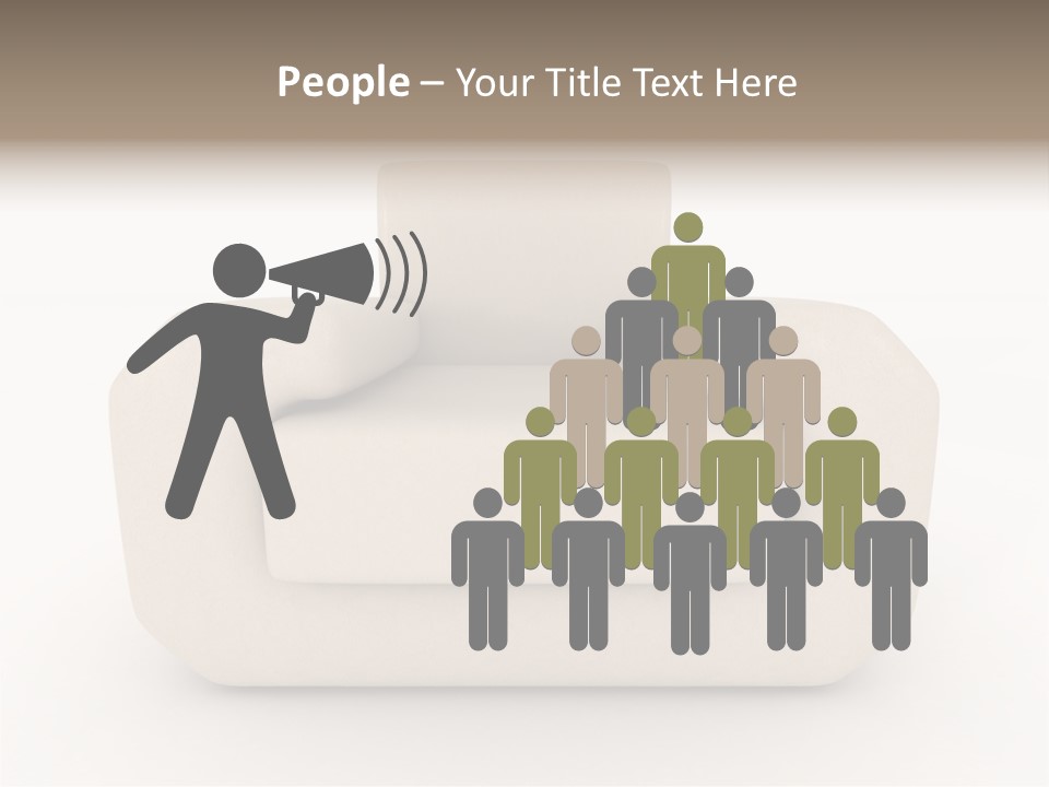 Cushion Seat Armchair PowerPoint Template