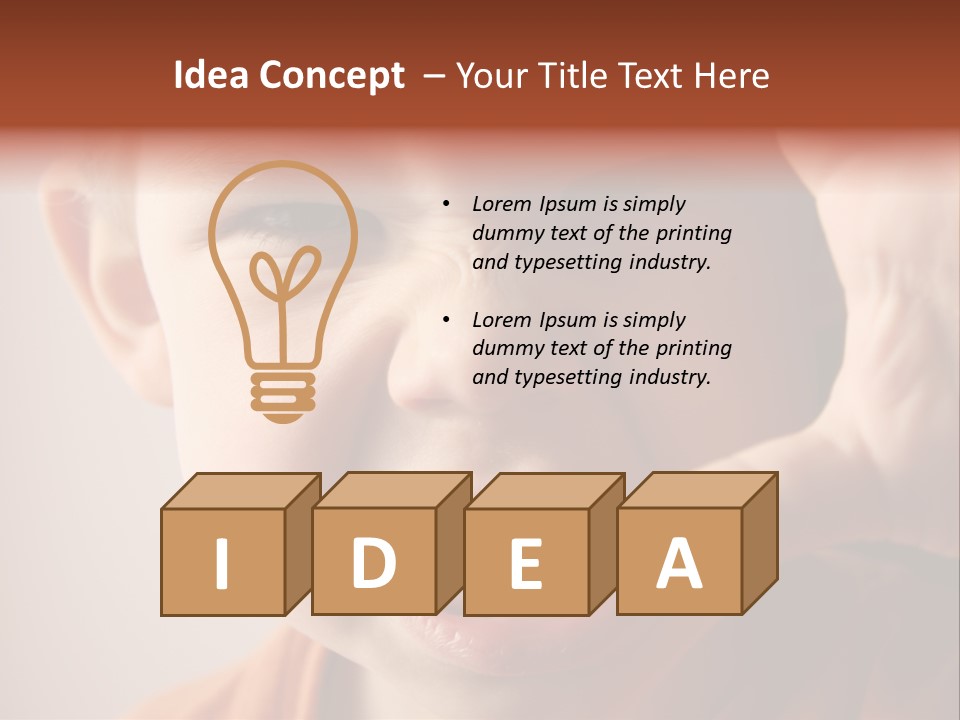 One Head Hair PowerPoint Template