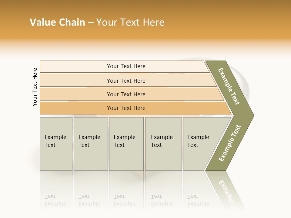 A Golden Padlock With A Key On A White Background PowerPoint Template