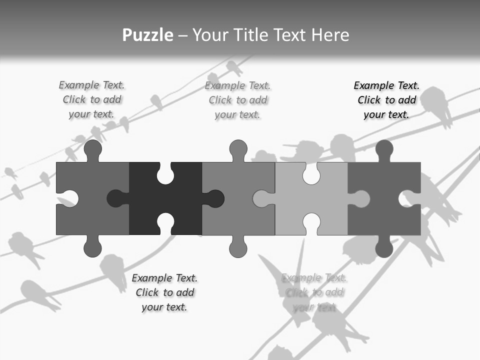 A Group Of Birds Sitting On Top Of Power Lines PowerPoint Template