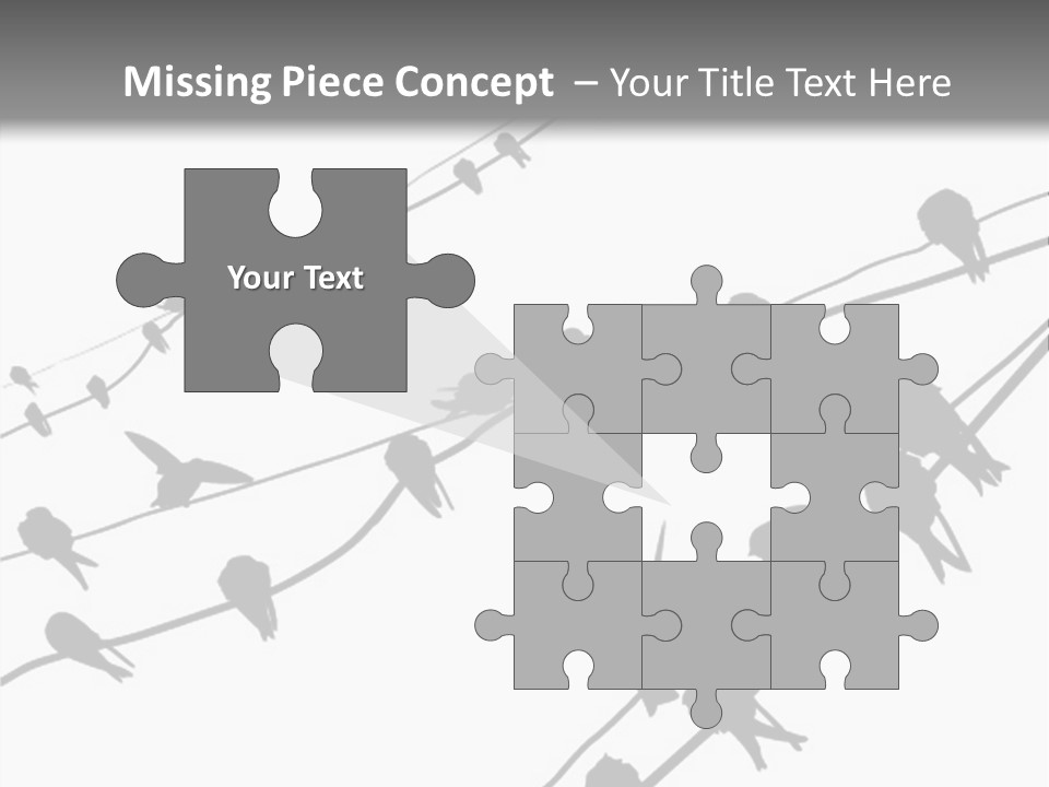 A Group Of Birds Sitting On Top Of Power Lines PowerPoint Template