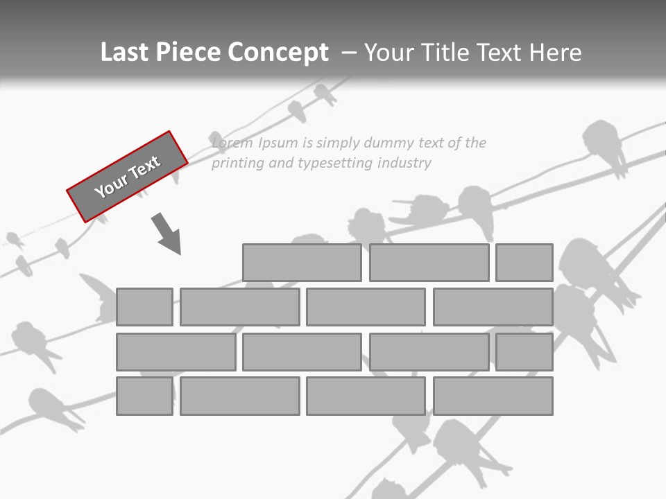 A Group Of Birds Sitting On Top Of Power Lines PowerPoint Template