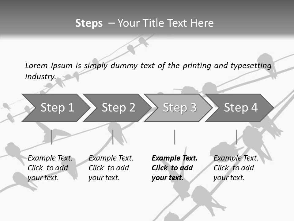 A Group Of Birds Sitting On Top Of Power Lines PowerPoint Template