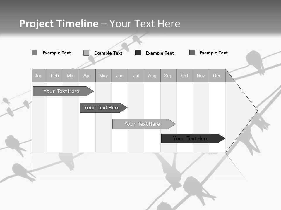 A Group Of Birds Sitting On Top Of Power Lines PowerPoint Template