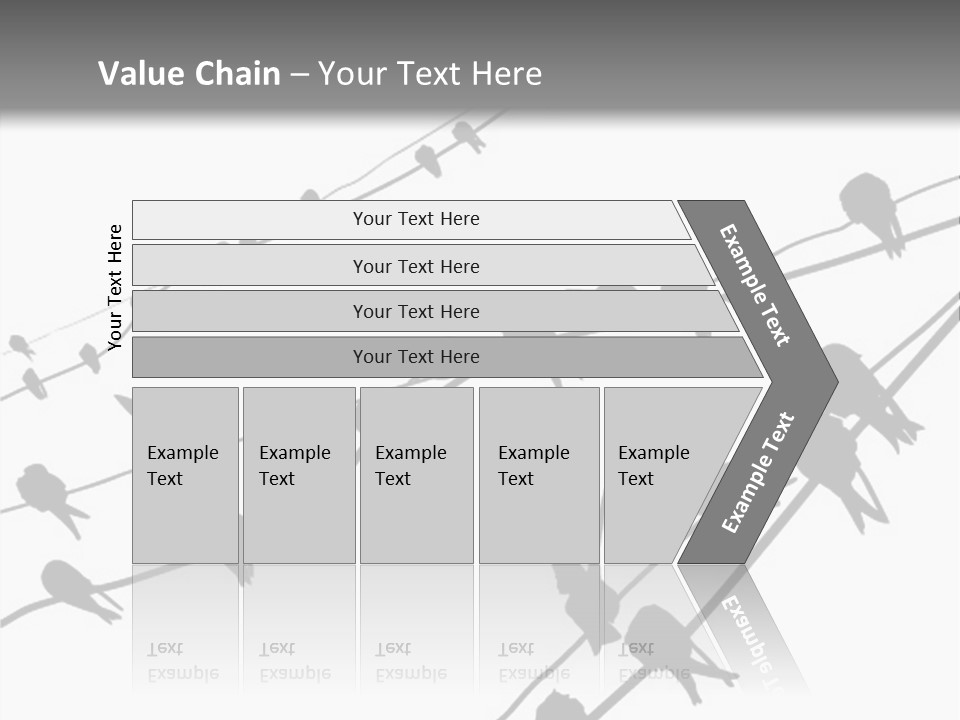 A Group Of Birds Sitting On Top Of Power Lines PowerPoint Template