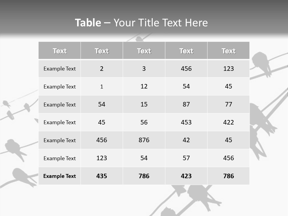 A Group Of Birds Sitting On Top Of Power Lines PowerPoint Template