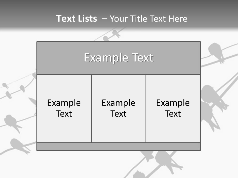 A Group Of Birds Sitting On Top Of Power Lines PowerPoint Template