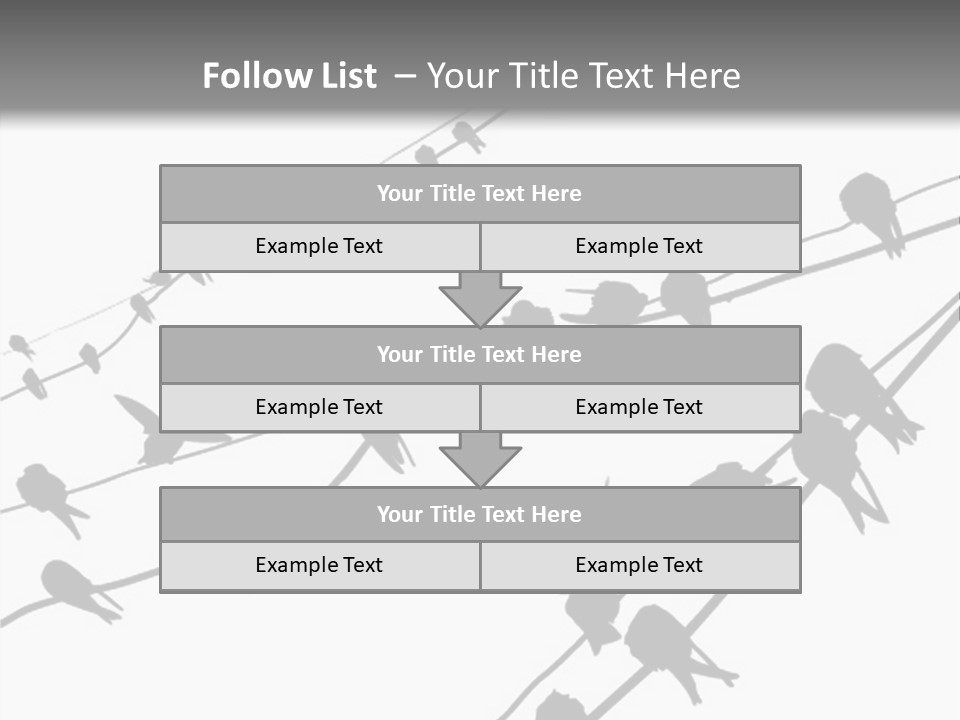 A Group Of Birds Sitting On Top Of Power Lines PowerPoint Template