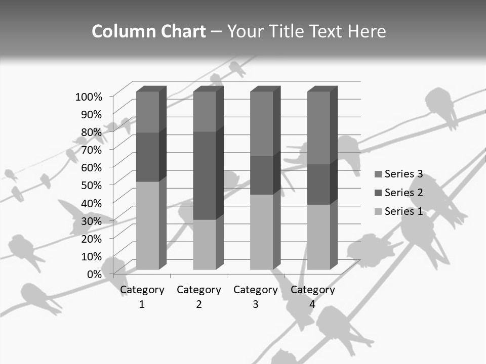 A Group Of Birds Sitting On Top Of Power Lines PowerPoint Template