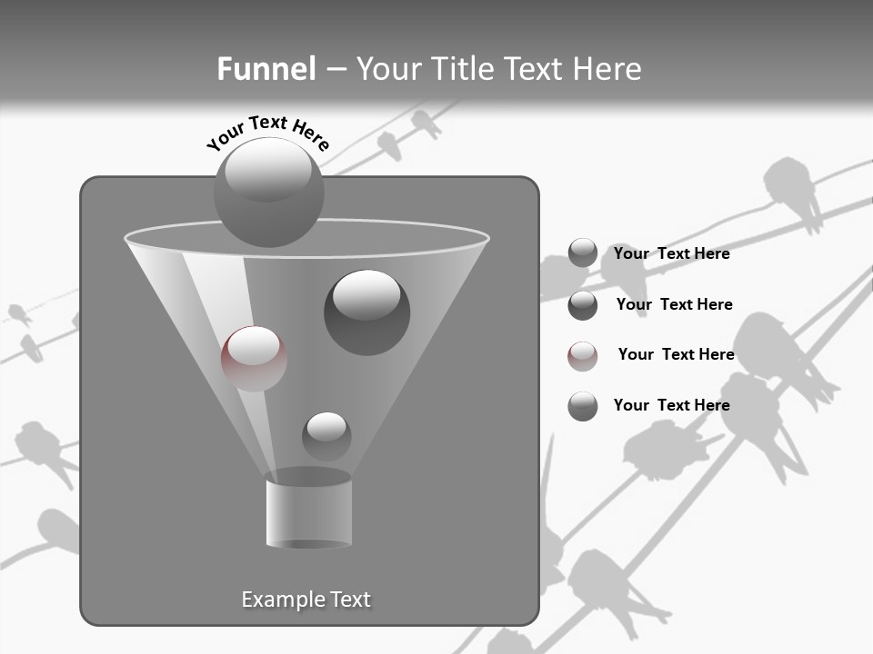 A Group Of Birds Sitting On Top Of Power Lines PowerPoint Template