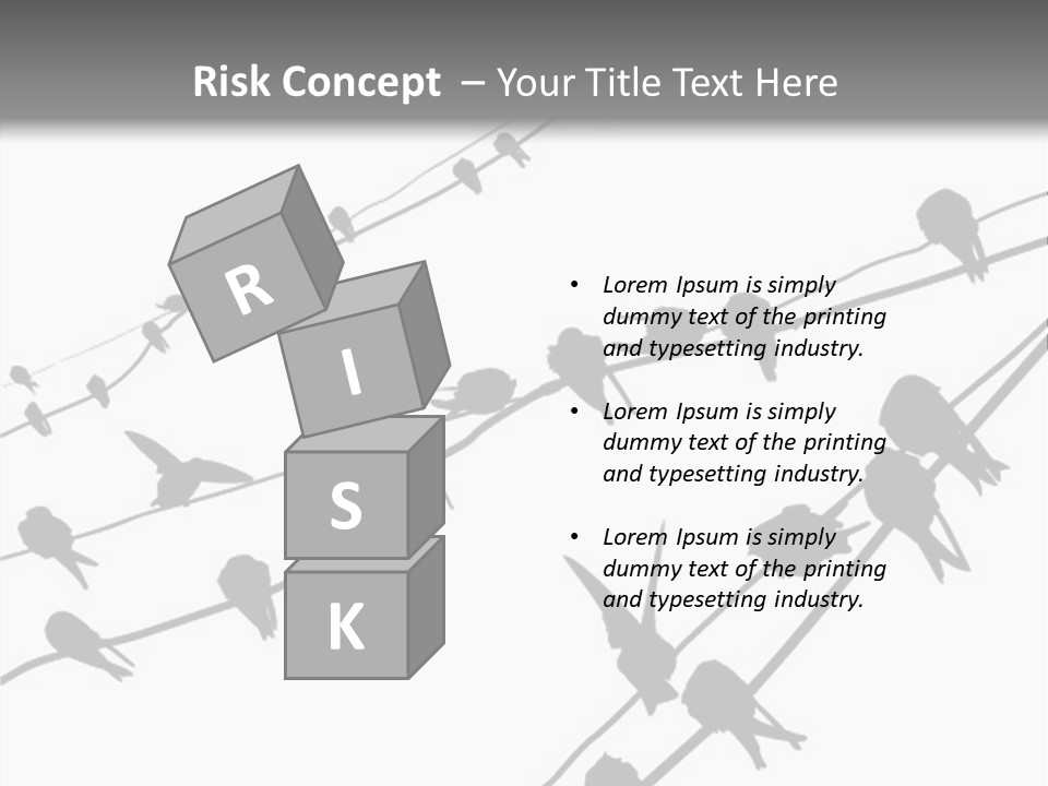 A Group Of Birds Sitting On Top Of Power Lines PowerPoint Template