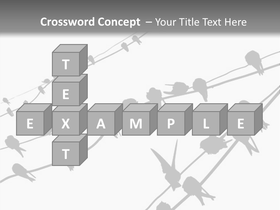 A Group Of Birds Sitting On Top Of Power Lines PowerPoint Template