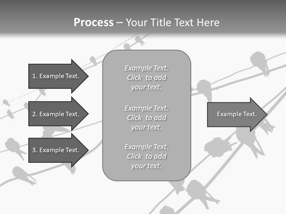 A Group Of Birds Sitting On Top Of Power Lines PowerPoint Template