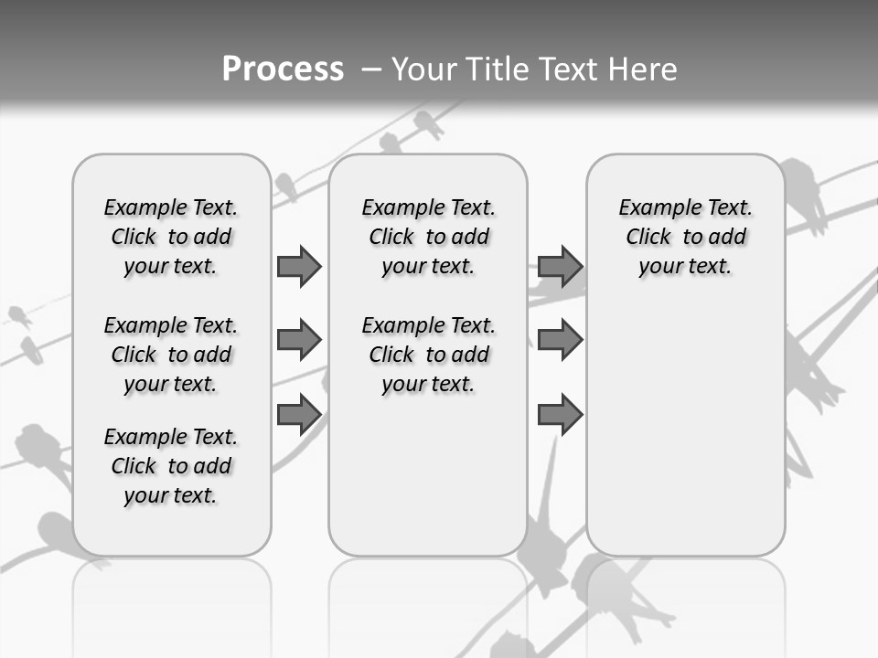 A Group Of Birds Sitting On Top Of Power Lines PowerPoint Template