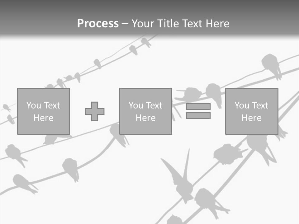 A Group Of Birds Sitting On Top Of Power Lines PowerPoint Template