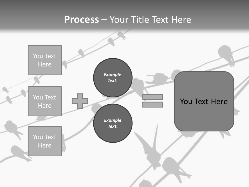 A Group Of Birds Sitting On Top Of Power Lines PowerPoint Template