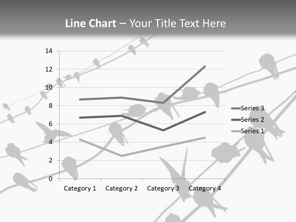 A Group Of Birds Sitting On Top Of Power Lines PowerPoint Template