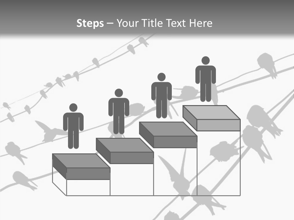 A Group Of Birds Sitting On Top Of Power Lines PowerPoint Template