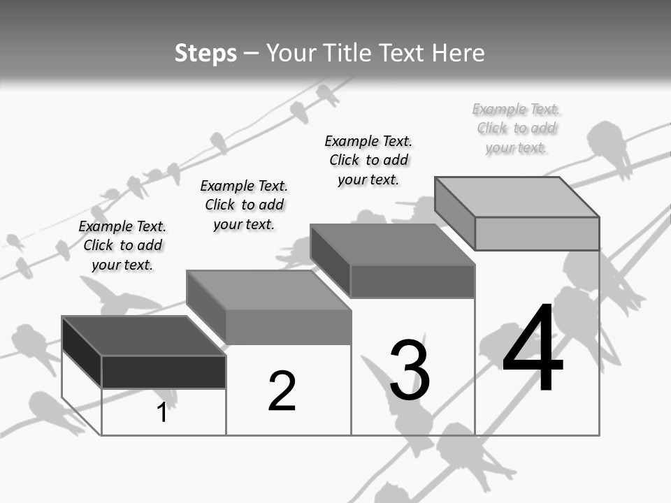 A Group Of Birds Sitting On Top Of Power Lines PowerPoint Template
