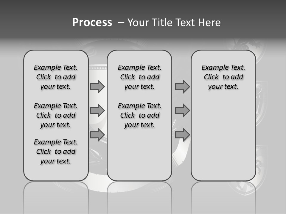 A Black And White Shield With Wings On A Black Background PowerPoint Template