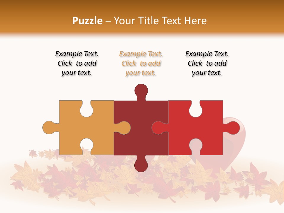 A Heart Surrounded By Leaves On A White Background PowerPoint Template