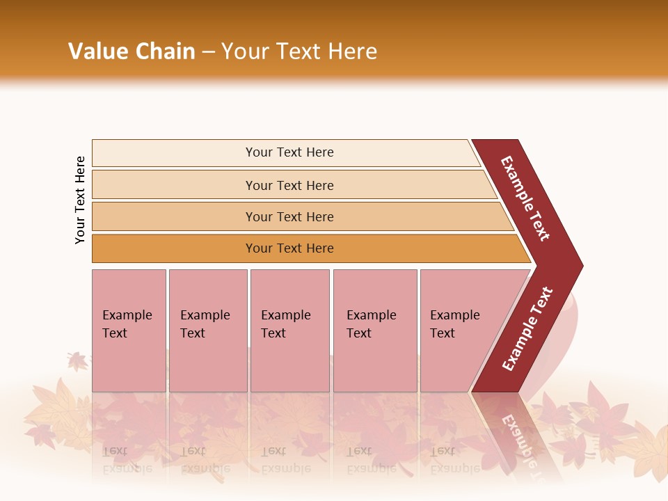 A Heart Surrounded By Leaves On A White Background PowerPoint Template