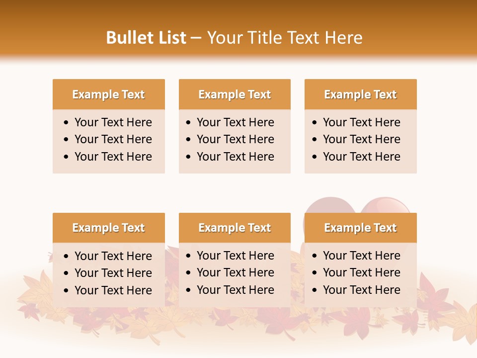 A Heart Surrounded By Leaves On A White Background PowerPoint Template