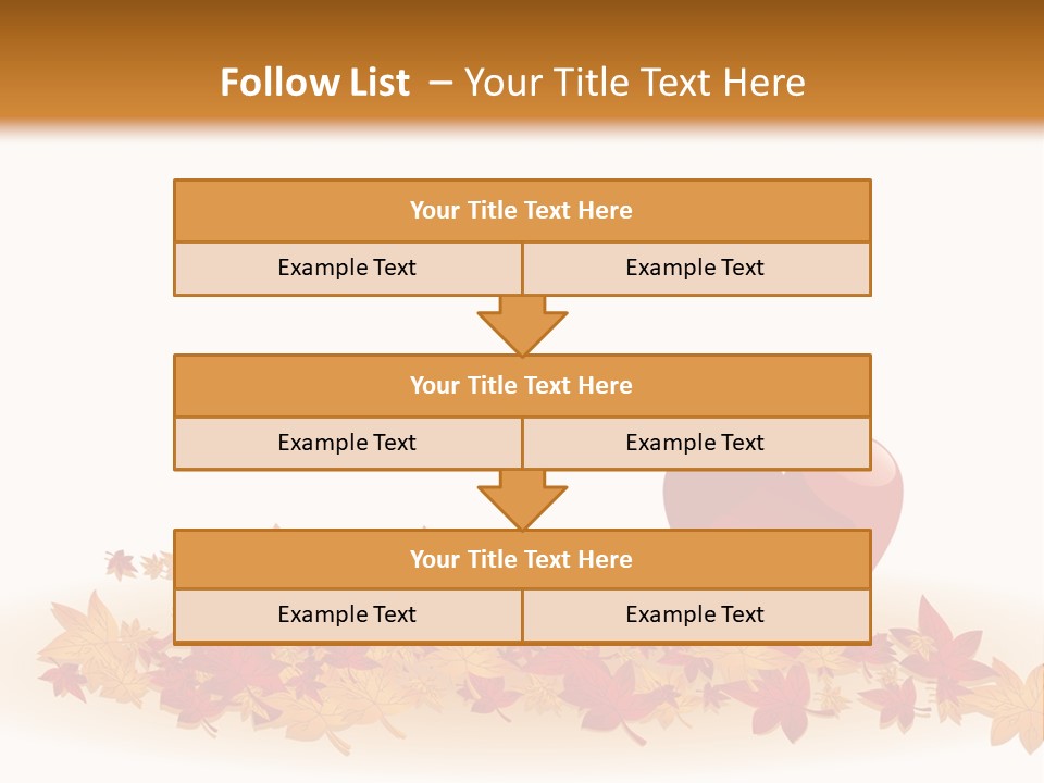 A Heart Surrounded By Leaves On A White Background PowerPoint Template