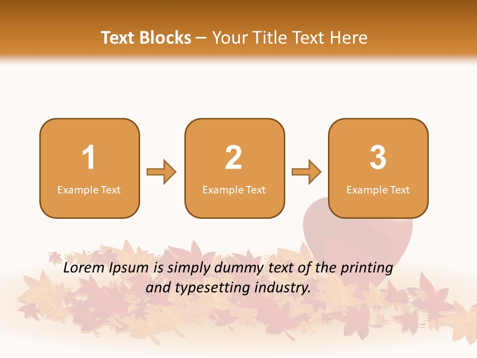 A Heart Surrounded By Leaves On A White Background PowerPoint Template