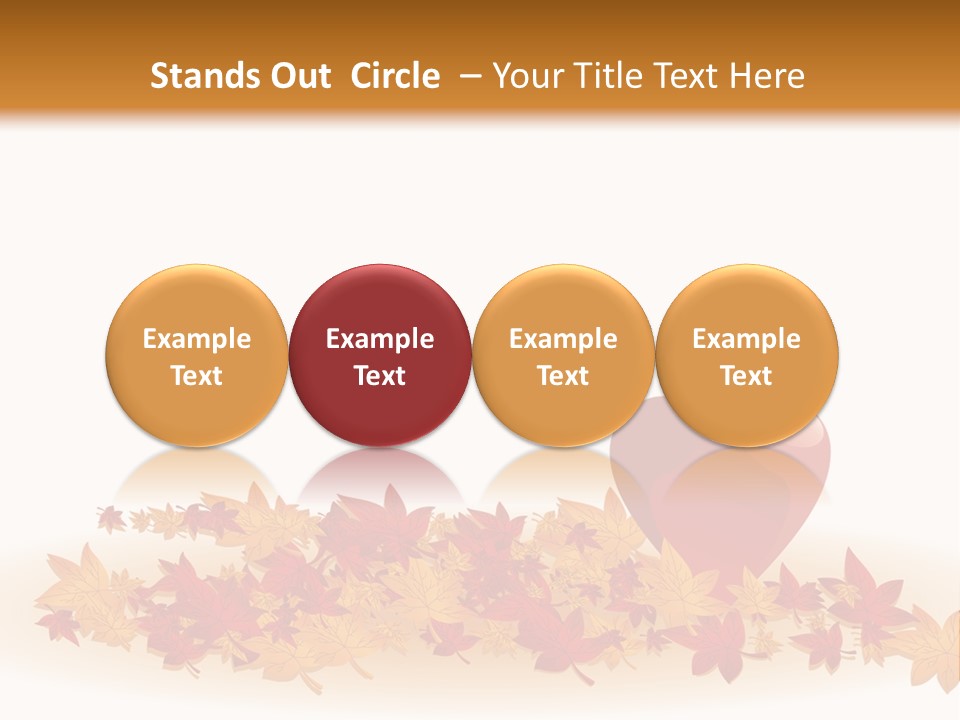 A Heart Surrounded By Leaves On A White Background PowerPoint Template