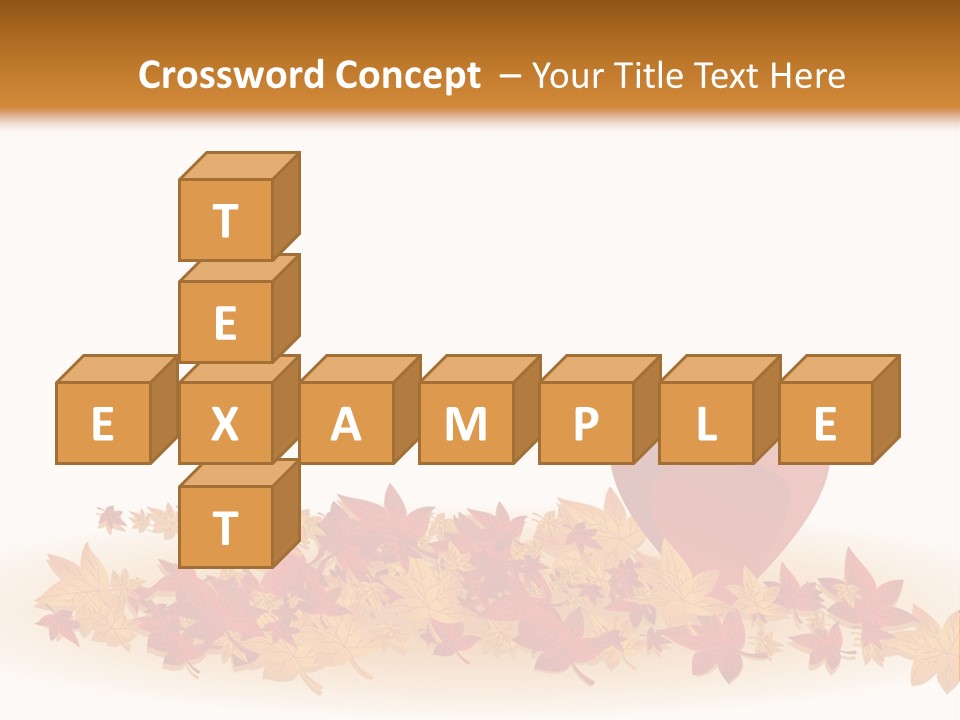 A Heart Surrounded By Leaves On A White Background PowerPoint Template