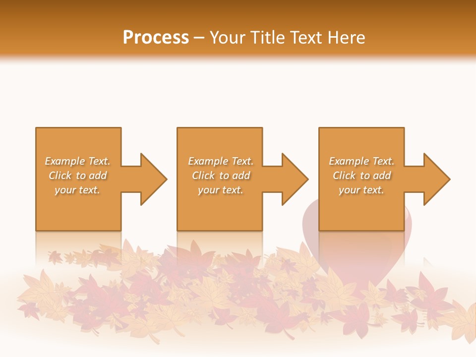 A Heart Surrounded By Leaves On A White Background PowerPoint Template