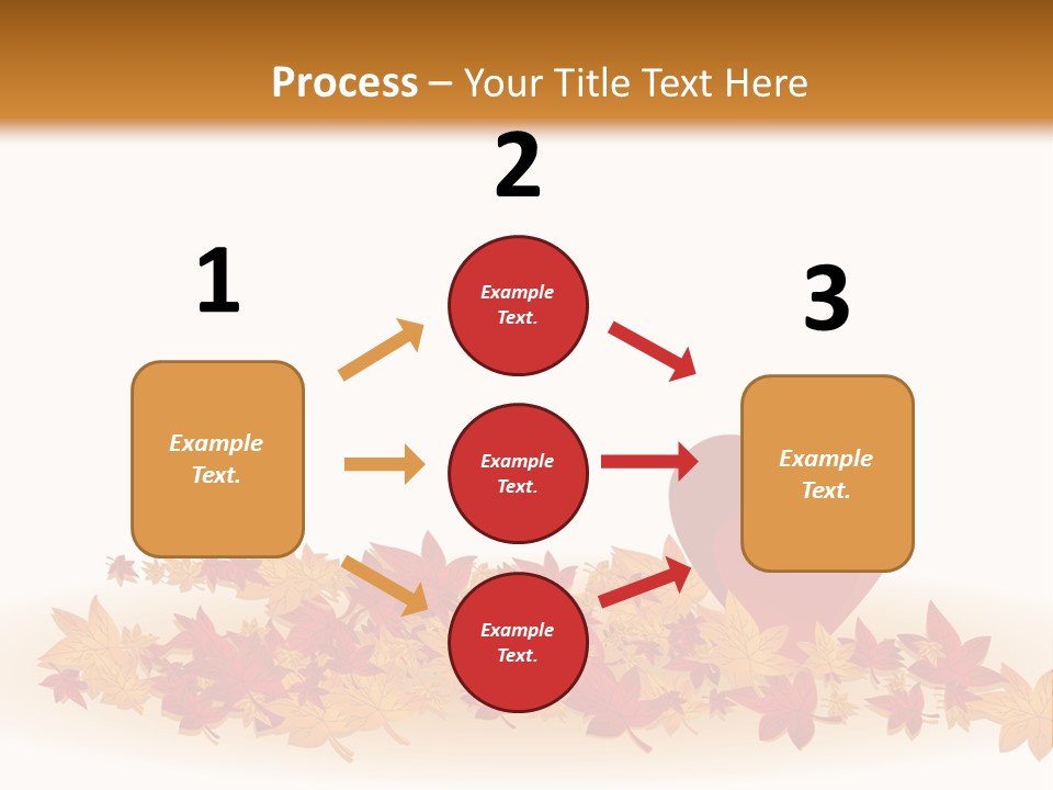A Heart Surrounded By Leaves On A White Background PowerPoint Template
