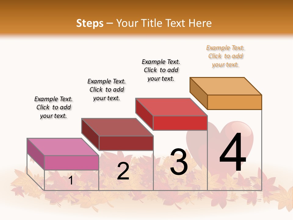 A Heart Surrounded By Leaves On A White Background PowerPoint Template