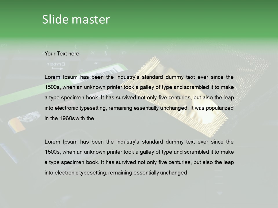 A Wallet Sitting On Top Of A Laptop Computer PowerPoint Template