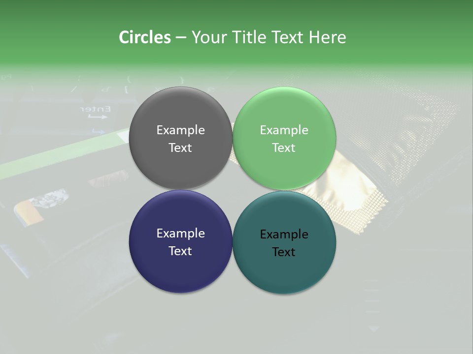 A Wallet Sitting On Top Of A Laptop Computer PowerPoint Template