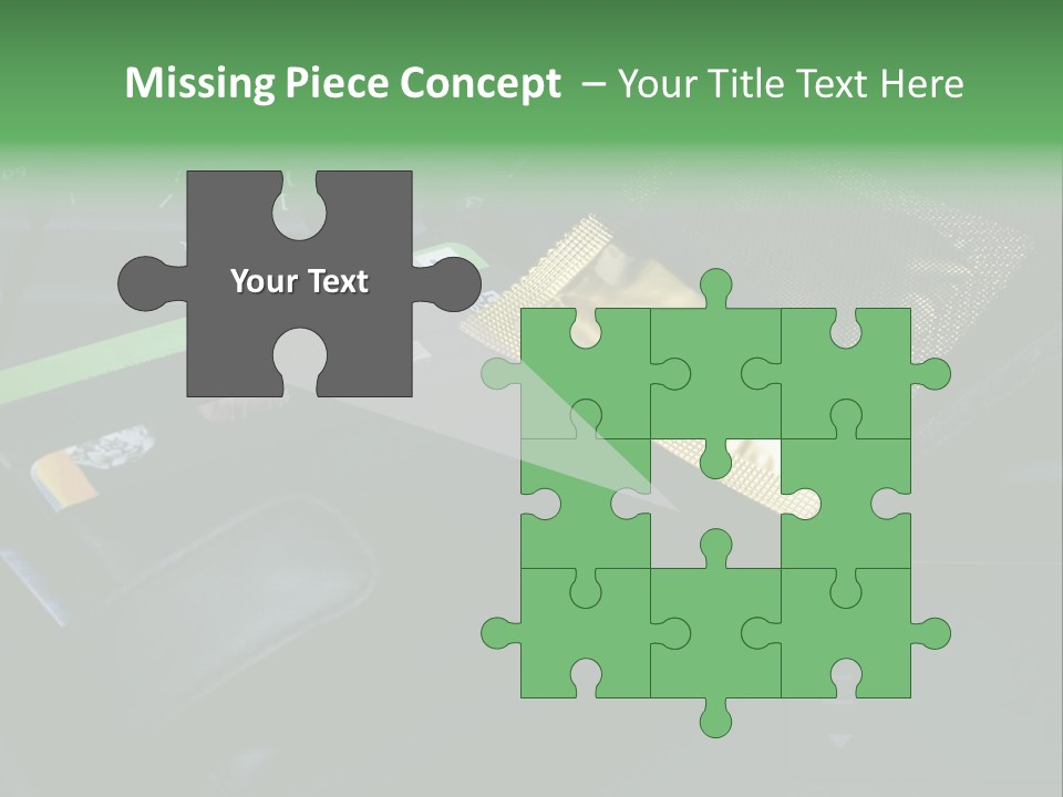 A Wallet Sitting On Top Of A Laptop Computer PowerPoint Template