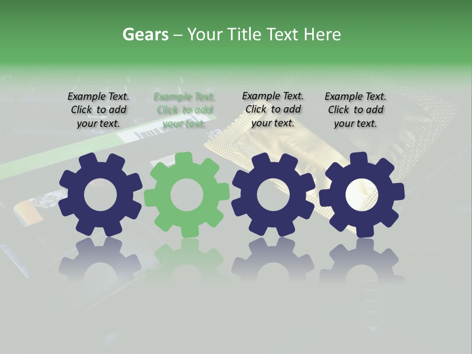 A Wallet Sitting On Top Of A Laptop Computer PowerPoint Template