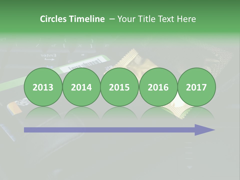 A Wallet Sitting On Top Of A Laptop Computer PowerPoint Template