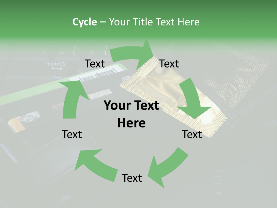 A Wallet Sitting On Top Of A Laptop Computer PowerPoint Template