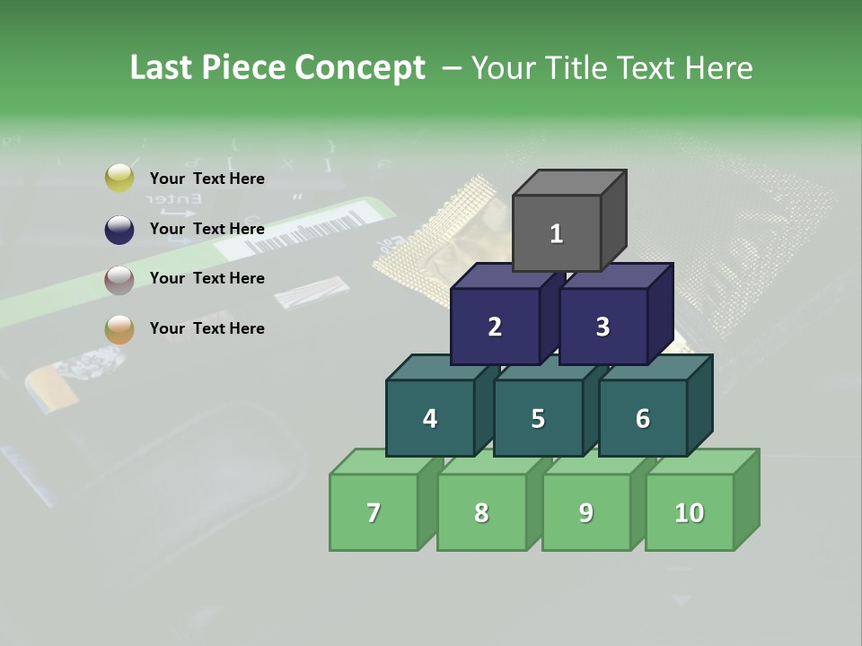 A Wallet Sitting On Top Of A Laptop Computer PowerPoint Template