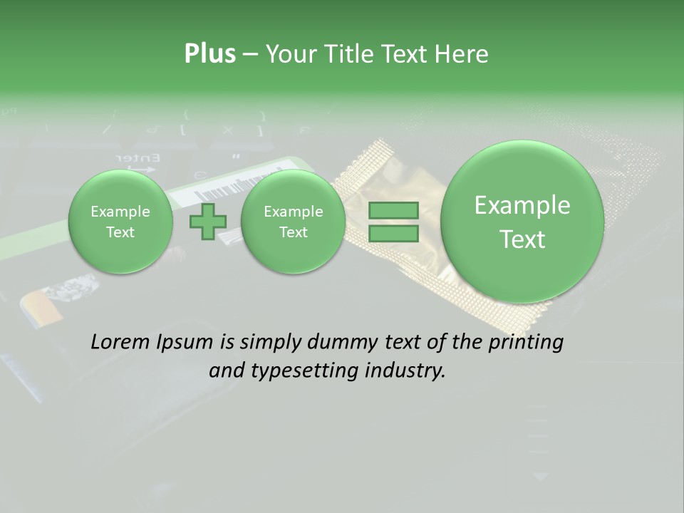 A Wallet Sitting On Top Of A Laptop Computer PowerPoint Template