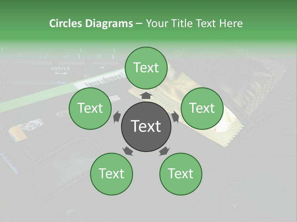 A Wallet Sitting On Top Of A Laptop Computer PowerPoint Template