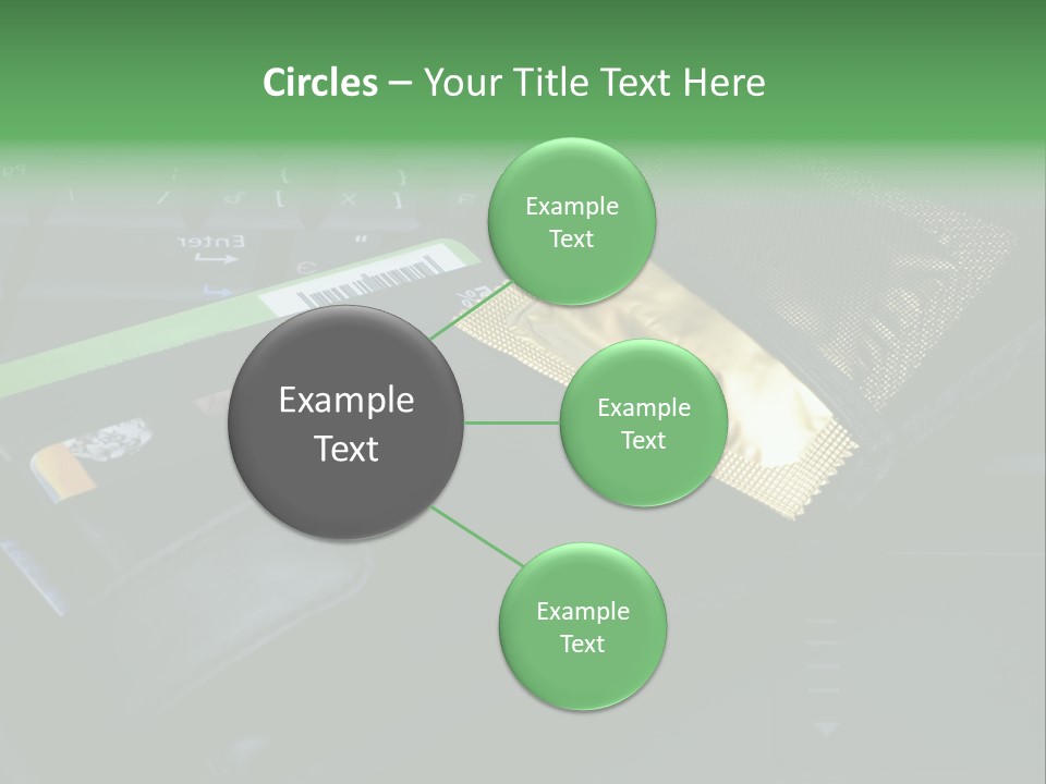 A Wallet Sitting On Top Of A Laptop Computer PowerPoint Template
