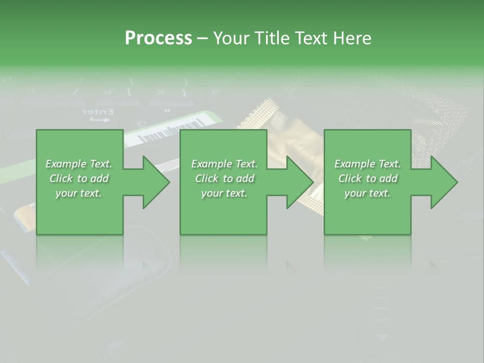 A Wallet Sitting On Top Of A Laptop Computer PowerPoint Template