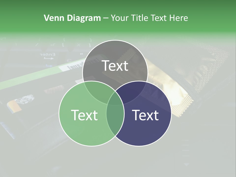 A Wallet Sitting On Top Of A Laptop Computer PowerPoint Template